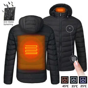 19 Areas Heated Jacket Women's Warm Vest USB Men's Heating Jacket Heated Vests Coat Hunting Hiking Camping Autumn Winter Male