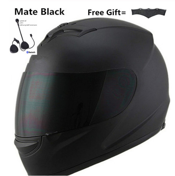 Motorcycle Full Face Helmet Sun Shield Bluetooth