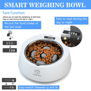 Pet Weighing And Anti-overturning Dog Food Bowl