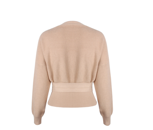 Double Breasted Long Sleeve Sweater Women