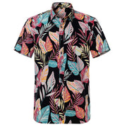 Summer Pure Cotton Mens Hawaiian Shirt Printed Short Sleeve Big Us Size Hawaii Flower Beach Floral Patterns