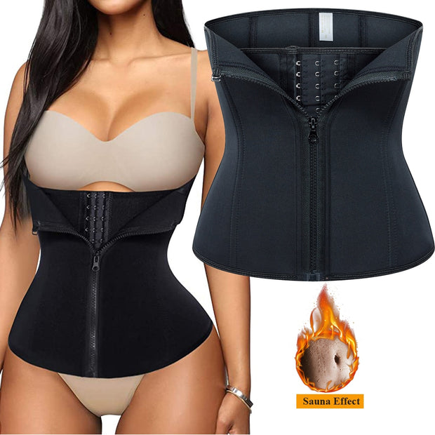 Sauna Sweat Belt for Weight Loss Neoprene Waist Trainer Body Shaper Corset Slimming Belly Sheath Shapewear Women Tummy Trimmer