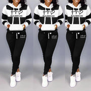 Winter Tracksuit Women 2 Piece Set Print Hoodies+Pants Sportwear Women&#39;s Sports Suit Hooded Sweatshirt Set Female Winter Clothes