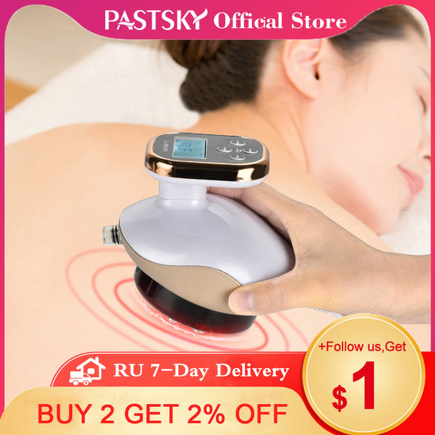 Electric Vacuum Massager Body Suction Cup Vacuum Cupping  Display Guasha  Scraping  Heating Fat Burner Slimming Back